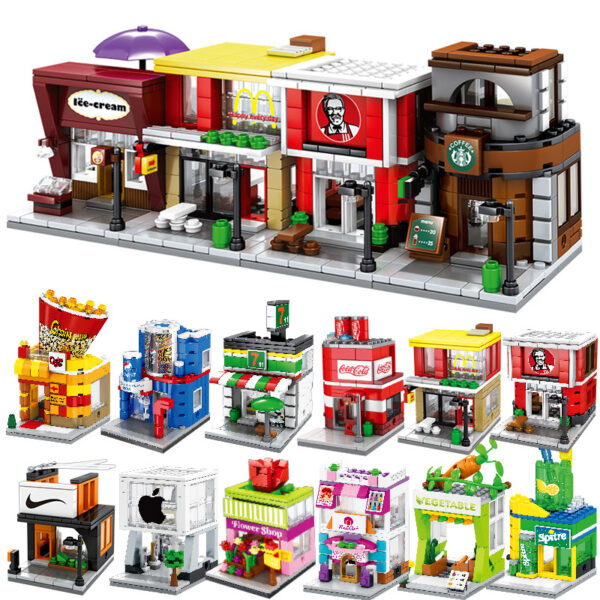 230808 SEMBO mini város építőjáték 森宝积木迷你街景
